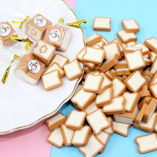 Mini Simulation Bagged Bread Toast Slices Decor Stuff Doll House Jewelry Fillings Pendant Accessory DIY Handmade Resin Craft