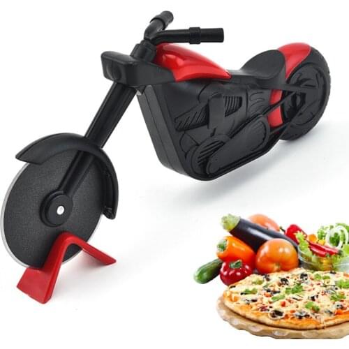 Stainless Steel Motorcycle Cutter Pizza Knife Cake Tools Pizza Wheels Scissors Ideal for Pizza, Pies, Waffles Kitchen Accessory