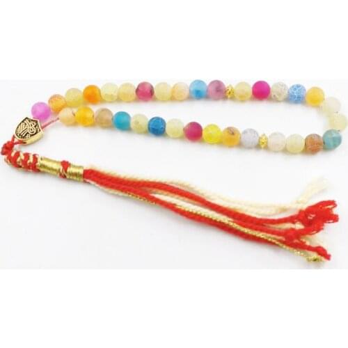 Natural Weathered agates Tasbih Muslim bracelet islamic gift Arabia fashion Accessories misbaha jewelry New design Turkey Rosary