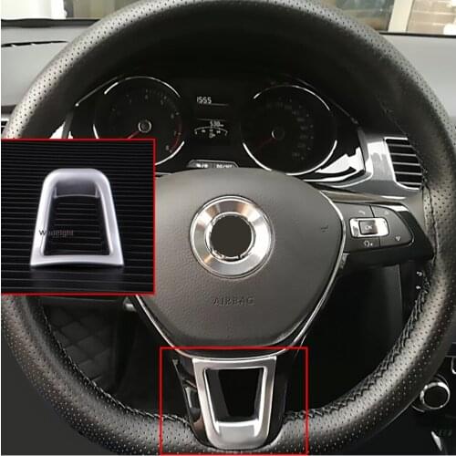Wooeight Car Styling Steering Wheel Button Knob Trim Sticker For Volkswagen VW Passat For VW GOLF MK7 JETTA MK5 MK6 2015
