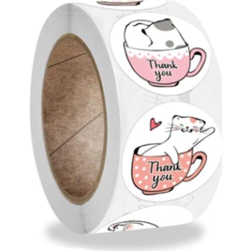 500PCS Packaging Gift Stickers Thank You Stickers Scrapbooking Sealing Stickers Festival Birthday Party Gift Decorations Labels