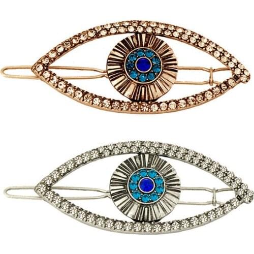 2019 New Vintage Rhinestone Big Eye Hairgrips For Women Fashion Hair Accessories Retro Hairpins Wholesale