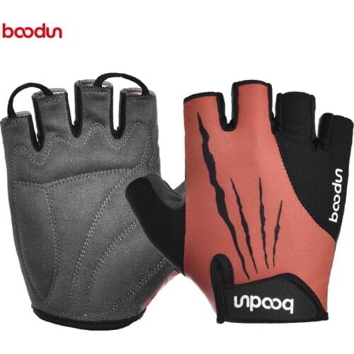 Bodun botton spring and summer new Half Finger riding gloves Lycra mesh splicing outdoor bicycle gloves motorcycle gloves