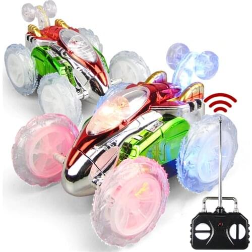 RC Stunt Car Radio Electric Dancing Drift Model Rotating Wheel Vehicle Motor Remote Control Toy