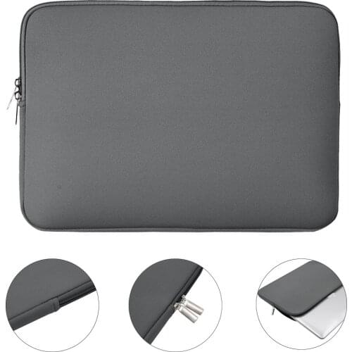 Rainyear Laptop Sleeve Zipper Bag 11,13,14,15,15.6 Inch Tablet Cover Notebook Bag For Macbook Air ASUS Acer Protective Case Grey