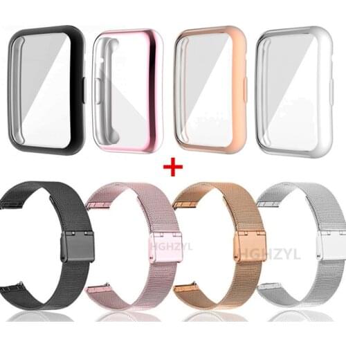 Strap For Huawei Watch Fit Band/Honor ES With Case Metal Bracelet Huawei Film Screen Protector For Smart Watchband Accessories