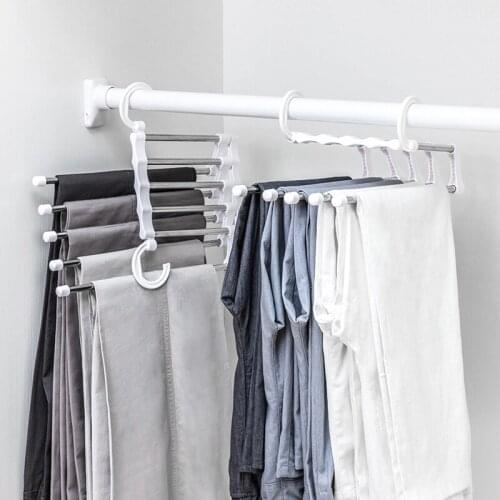 Scarf Pants Hangers Multi-function Travel Hooks Scarfs Belt Towel Magic Steel Hanger Storage Racks