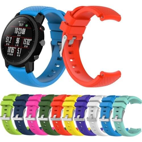 Silicone Watch Strap Bracelet for Huami Amazfit 2/2S Smart Watch 22MM Sport Smartband for Huami Amazfit 2/2S Accessories