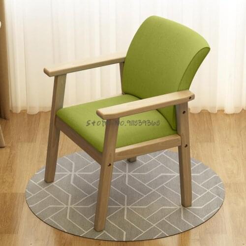Solid wood dining chair home stool backrest armchair hotel restaurant simple leisure computer desk chair office chair