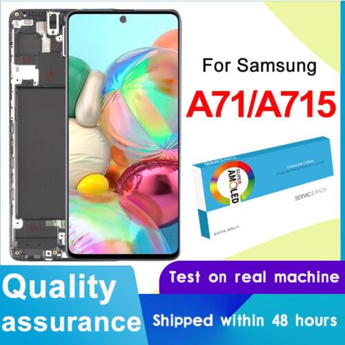OLED / Super AMOLED 6.7" For Samsung Galaxy A71 Display Touch Screen Digitizer Assembly For Samsung A71 LCD A715 A715F A715FD