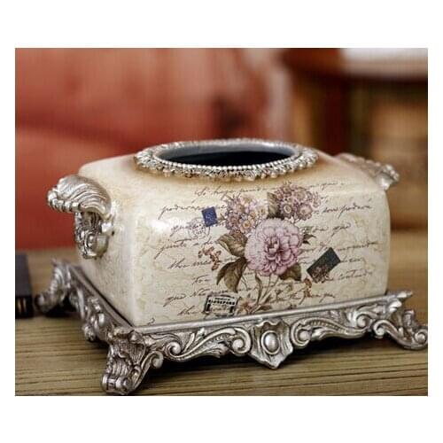 The creative process of soft decoration Home Furnishing European retro Home Furnishing resin box decoration luxury box decoratio