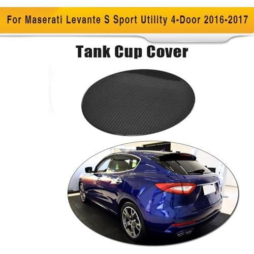 Carbon fiber Car Exterior Oil Gas Fuel Tank Cap Cover Trim Decoration for Maserati Levante S Sport Utility 4 Door 2016 2017