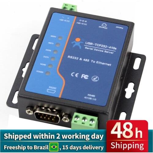USR-TCP232-410S Terminal Power Supply RS232 RS485 to TCP/IP Converter Serial Ethernet Serial Device Server
