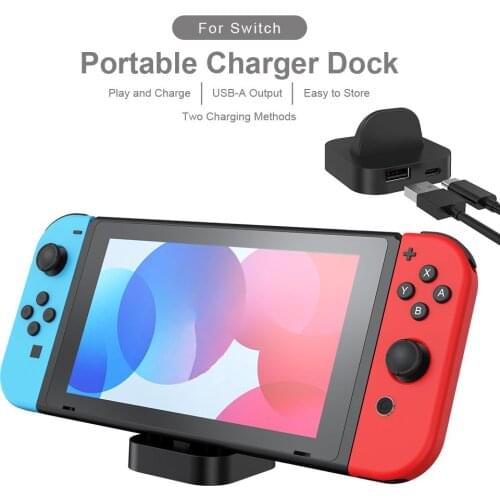 For Nintend Switch Charger Dock Stand USB Type C 2 In1 Charging Station For Nintendo Switch Charger For Smart Phone Charging