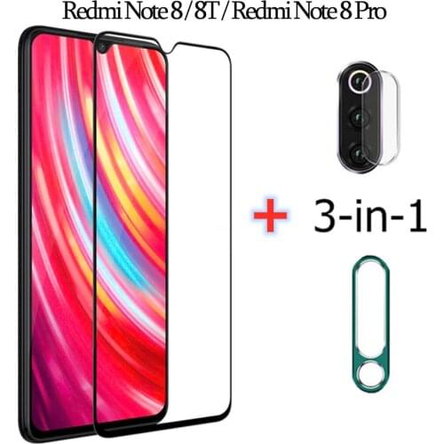 Camera Glass For Xiaomi Redmi Note 9 Pro 8 Pro 8T glass Screen Protectors Back Metal ring For red mi 8A 8t note 8 9 pro glass