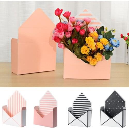 12pcs Folding Envelope Flower Box Decoration Basket Paper Floral Wrapping Party Wedding Gift 20x7x29.5cm Three Different Types