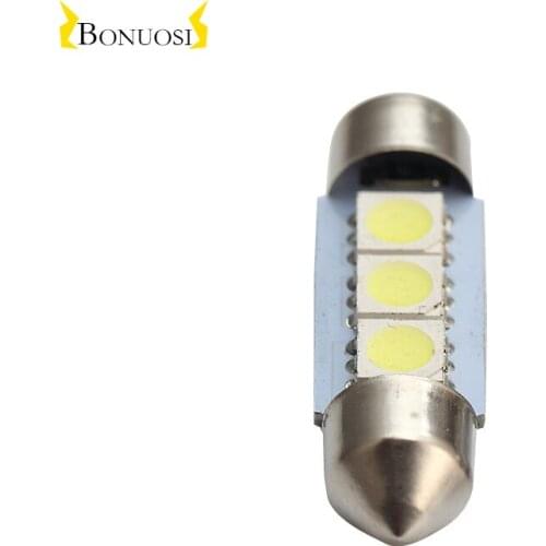 2PCS Car led Festoon 31MM 36mm 39mm 41mm 12V C5W White 5050 3 SMD LED Festoon Interior Dome Lamp Bulb For Car-Styling LIghts