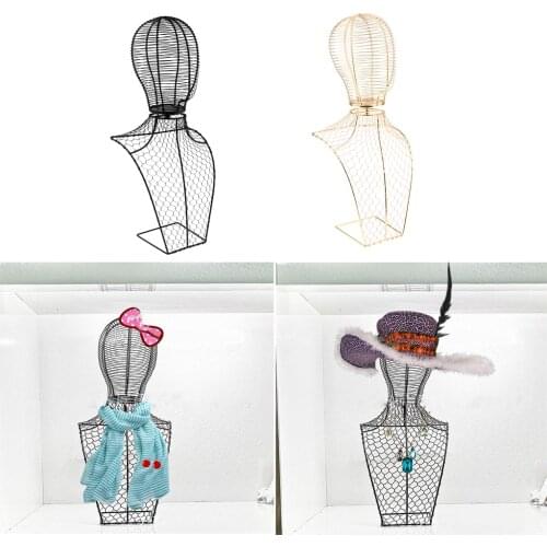 2pcs Unisex Half of Body Mannequin Torso Display Model Dress Form High Performance Tool Hat Rack Wig Holder Display Stand Rack