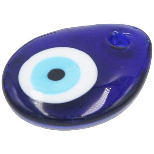 Lot of 2Pcs 40*50mm Blue Glass Water drop shape Evil Eye Charm Pendants Kabbalah Nazar Amulet protection for Good Luck gift