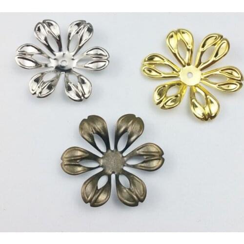 20pcs 27mm Filigree Wraps Metal Charms For Embellishment Scrapbook DIY Jewelry Metal Craft cosplay accessories