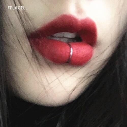 2020 New Titanium Punk Clip No Hole On Fake Body Nose Lip Rings Unisex Nose Stud Ring Women Septum Piercing Jewelry For Party