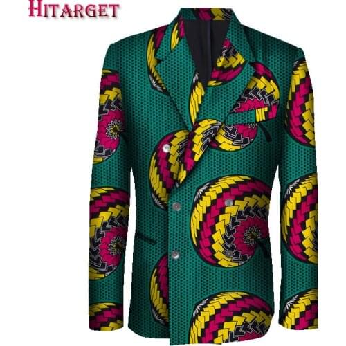 2021 African mens suits A suit jacket Ankara Mens Wear Double breasted jacket Fashion suits Traditional clothing wyn1171