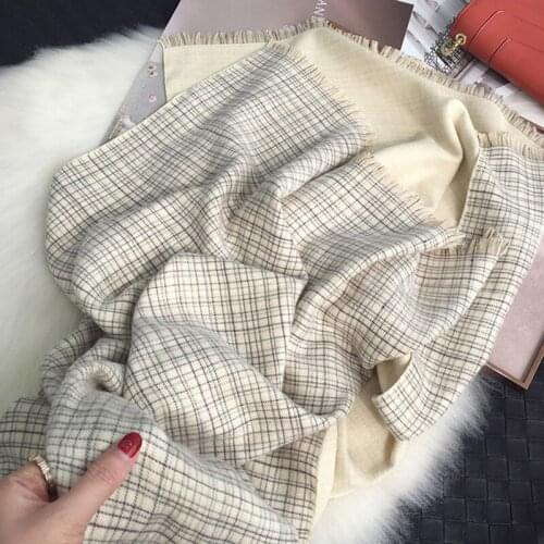 2021 Brand plaid women scarf cashmere shawl winter warm plaid scarf cloak thick blanket fringed scarf holiday gift