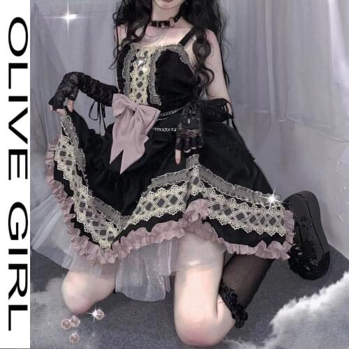 2021 Lolita Dress Blackberry Cake Gothic CoolDaily Hot Girl Dress Fried Street Dark Tea Party Vintage Sweet Lolita Dresses