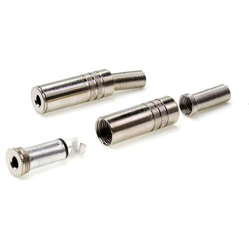 3.5mm Mono Audio Connector Female plug Welding Jack Solderless Socket Electric Adapter DIY