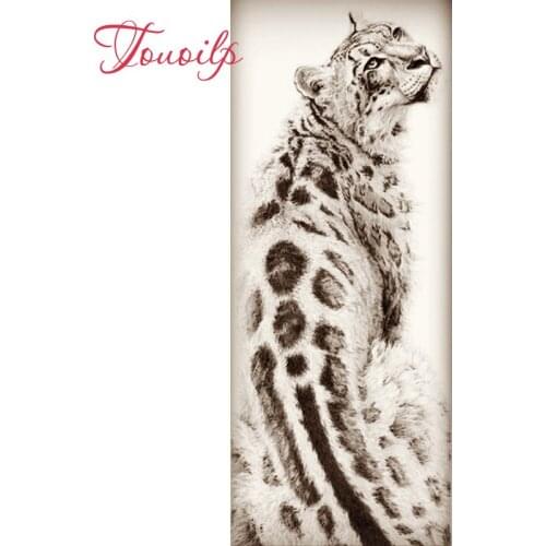 Touoilp Diamond Embroidery DIY Animal snow leopard Diamond Painting Christmas Cross Stitch Full square&round Rhinestone Mosaic