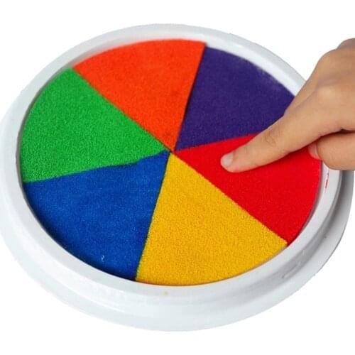 Large Round 16cm Colour Ink Pads Fingerprint Ink Pads Rubber Stamps Finger Painting Crafts Cardmaking Kids Painting Toys Gifts