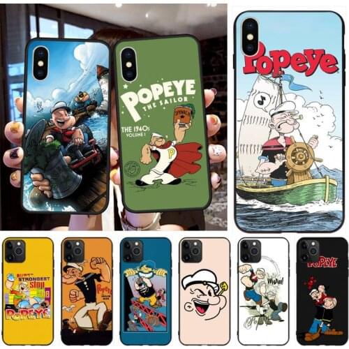 Funny Scrub Popeye Spinach Phone Case For iphone 12 11 Pro Max Mini XS Max 8 7 6 6S Plus X 5S SE 2020 XR Cover