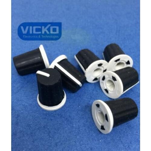 Black rubber knob cap diameter 16*19 16*19mm 16x19mm 16MMX19MM half shaft with indicator: 90 degrees For Pioneer 800 DJM-800