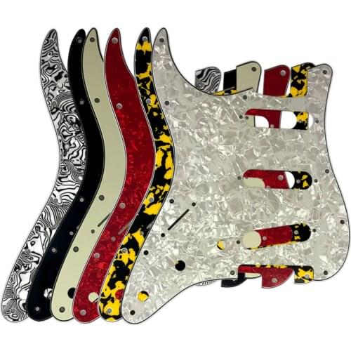 Pleroo Guitar Parts - For USA/ Mexico Left Handed 72' 11 Screw Hole Strat SSS Pickguard Scratch Plate, Multicolor Choice