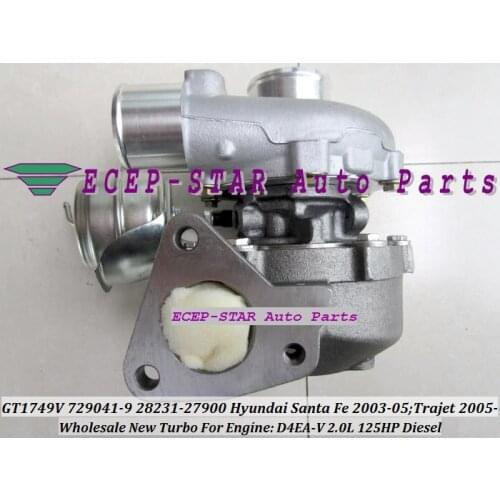 GT1749V 729041-5009S 28231-27900 729041-0009 Turbo Turbocharger For HYUNDAI Trajet 2002- Santa Fe CRDI 2003-05 D4EA-V Euro3 2.0L