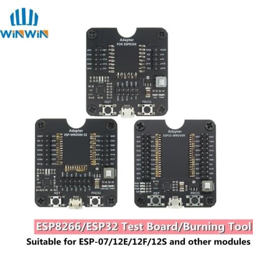 1PCS ESP8266 ESP-WROOM-32 ESP32-WROVER Development Board Test Burning Fixture Tool Downloader for ESP-12F ESP-07S ESP-12S
