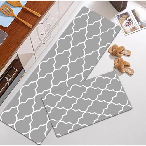 Home Door PVC Mat Newest Arrival Simple Pattern Nordic Style Waterproof Thickened Edging Decoration 45x75cm/45x120cm