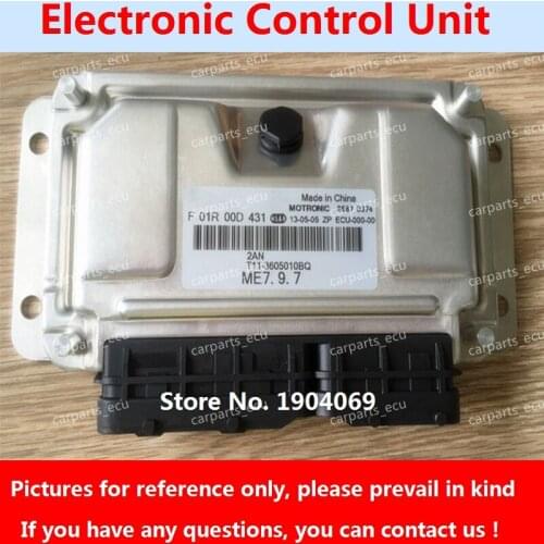 Engine Computer Board F01R00D431 T11-3605010BQ F01RB0D431 M7.9.7 ECU F01R00DL63 H11-3605010DA F01RB0DL63 For Chery Car