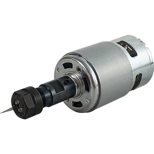 Mini DC Spindle Motor 10000rpm 120W CNC 1610 2417 2418 3018 DIY Engraving Machine with ER11 Collet Extension Rod
