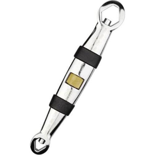 JERXUN8" 7-19mm or 1/4"-3/4" Dual Purpose Multifunctional Plum Blossom Wrench High Quality Universal Adjustable Wrench Hand tool