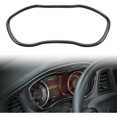 Carbon Fiber Dashboard Instrument Trim Strip Cover For Dodge Challenger 2015-2019