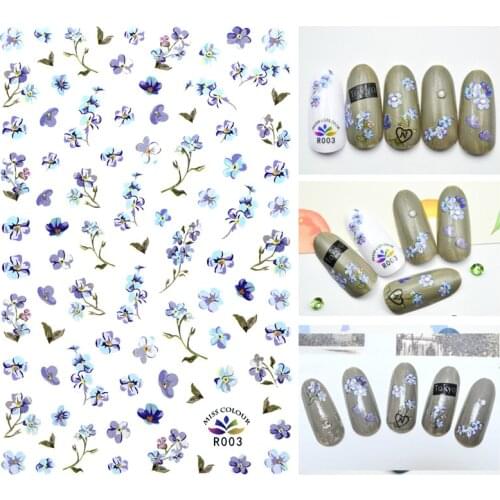 The New 3D Nail Sticker Flower series stickers for nail Foil Nails Accessories Fashion Manicure Sticker