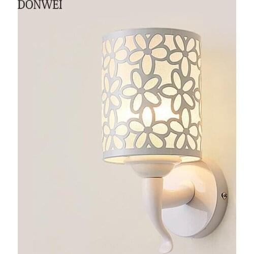 DONWEI Wall Lamps Indoor Bedroom Simple Style Wall Sconces Wall Light Bedding Lamp Luminaria Creative Staircase Living Room Lamp