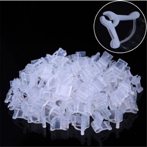 Creative New Hot Sell 100 Pcs Mini Transparent Flower Plants Grafting Clips Gardening Ornaments Tools For Seedlings