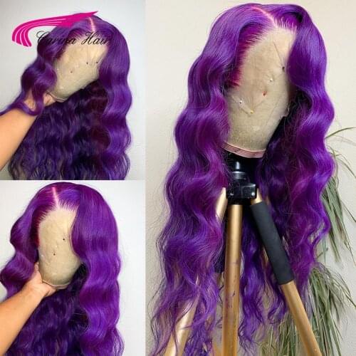 13x4 Lace Front Wig Human Hair Wigs WaterPurple Color 613 Lace Frontal Wave Wigs For Women Preplucked Brazilian Lace Frontal Wig