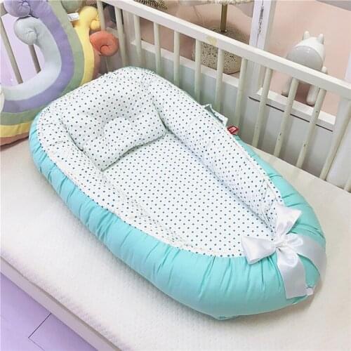50*85CM Baby Nest Bed Portable Travel Crib For Baby Bed Bumper Infant Toddler Cotton Cradle For Newborn Baby Bumper Bed Bassinet