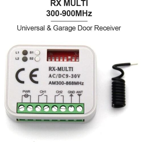 Remote Control Switch Receiver 433MHz 868MHz 390 MHz RX Multi-frequency Receiver AC/DC 9-30V 300-868MHz Garage Gate Door Receive