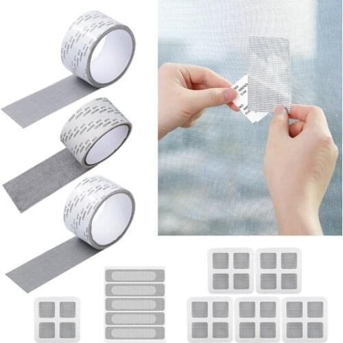 Strong Adhesive Waterproof Tape Fiberglass Covering Mesh Repair for Window Screen and Screen Door tears Holes