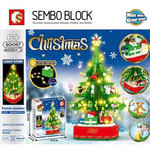 Building Blocks Toy Lights Christmas Tree Compatible As Ornaments Gift Christmas Tree Ornaments Toys For Boys Series