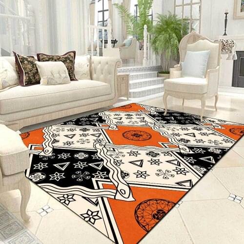 Light luxury geometric living room non-slip carpet 120x160cm large area floor mat bedroom carpet porch corridor floor mat